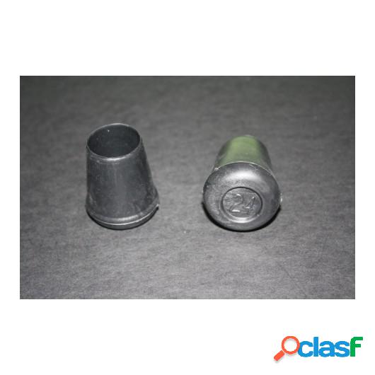 Contera Plastico Redonda Negra 24 Mm.10424