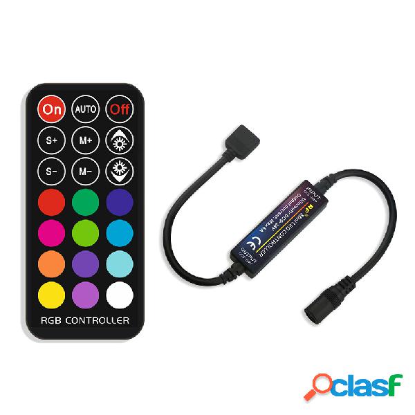 Controlador rf mini tira led rgb + mando