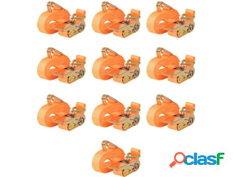 Correas de Fijación VIDAXL (Naranja - Poliéster - 6mx25 mm