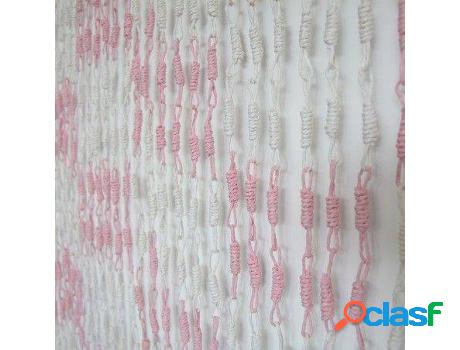 Cortina HOGAR Y MÁS Bambú Y Sisal Natural En Blanco Y Rosa