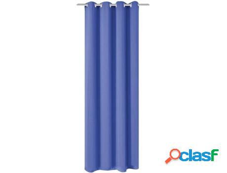 Cortina Opaca con Ojales de Metal VIDAXL Azul (270 x 245 cm)