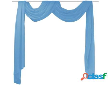 Cortina de Gasa VIDAXL Vaparosa Turquesa Turquesa (140 x 600