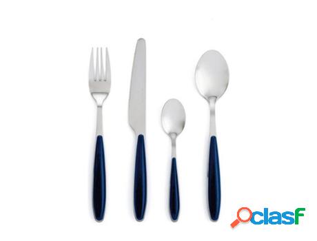 Cuberteria dark blue look 24 piezas