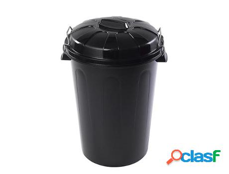 Cubo basura con tapa 100l negro