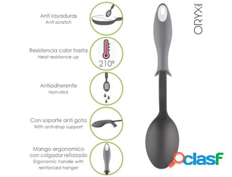 Cuchara servir cocina nylon con mango antigotas engomado