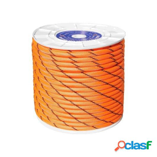Cuerda Trenzada 10Mm Nylon Naranja/Negro Doble Escalada Hyc