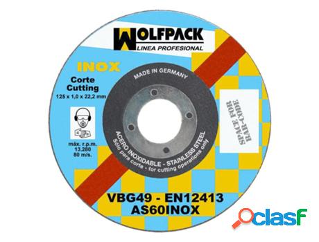 Disco corte abrasivo inoxidable 125x1,0x22,2 mm.