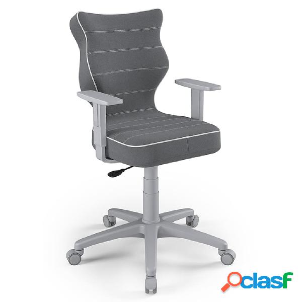 Entelo Silla juvenil ergonómica Duo Gray Jasmine 33 gris