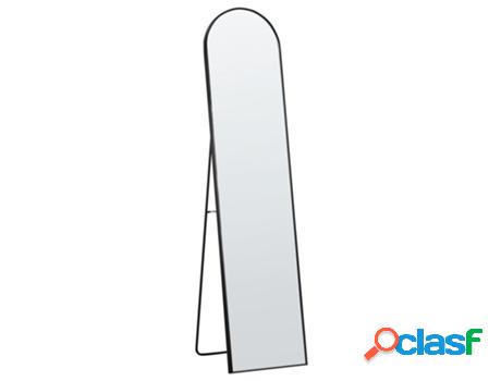 Espejo de Pie BELIANI Bagnolet (Aluminium - Negro - 36 x 40