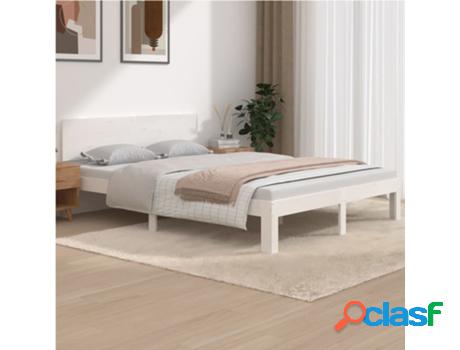 Estructura de Cama VIDAXL de madera maciza de pino blanco