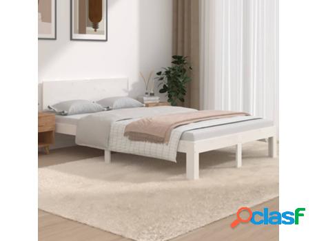 Estructura de Cama VIDAXL madera maciza blanco 120x190 cm