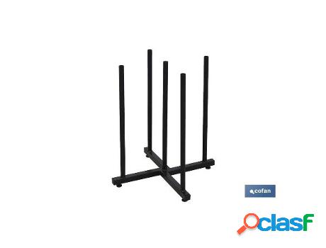 Expositor vertical para hules 5 rollos