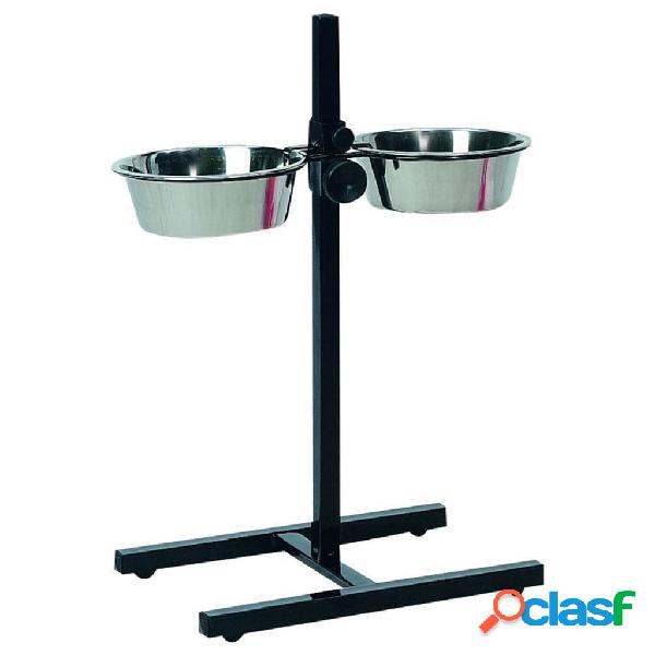 FLAMINGO Comedero soporte en H con 2 tazones Otis 2,5 L 25