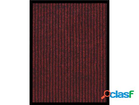 Felpudo VIDAXL Rayas (Rojo - Polipropileno - 40 x 60 cm)