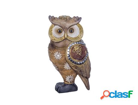 Figura Búho Marrón de Resina 18X9X10cm Figura de Búho