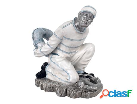 Figura Marinera Blanco de Resina 21*21*17cm