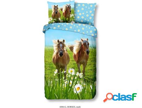 Funda de Edredón GOOD MORNING Infantil Horses (Multicolor -