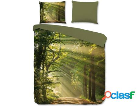 Funda de Edredón GOOD MORNING Woods (Verde - 140x220 cm)