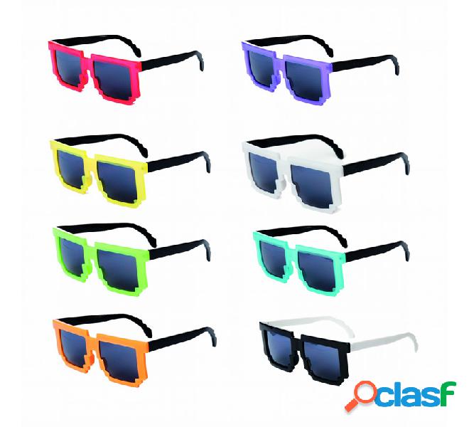 Gafas Pixeladas Deluxe Montura de colores