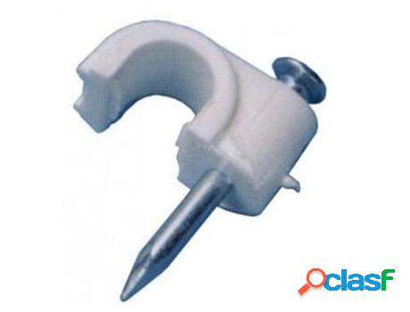 Grapas cable redondo 9mm blanco caja 100
