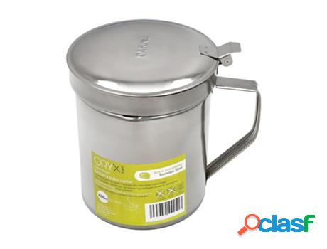 Grasera acero inoxidable para carne, aceitera aceite usado