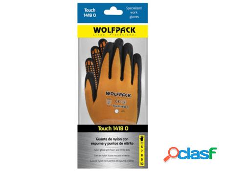 Guantes nylon con palma en foam y puntos nitrilo touch 8