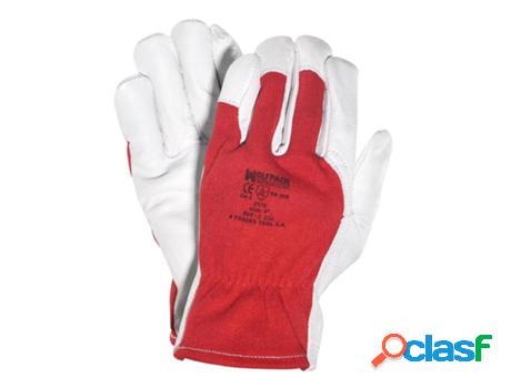 Guantes piel / lona con colgador 8 (par)