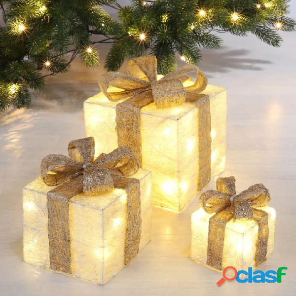 HI LED Cajas de regalo de Navidad iluminadas con cintas