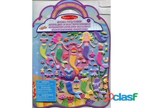 Jogo de Mesa MELISSA & DOUG Puffy Sticker Play Set: Mermaid