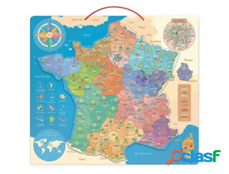 Jogo de Mesa VILAC Magnetic Map Of France (4 Anos)