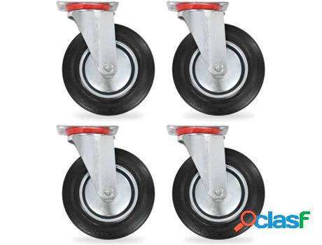 Juego 4 Ruedas Giratorias VIDAXL 200mm