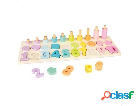 Juego Didáctico WOOMAX Juego educativo de madera números y