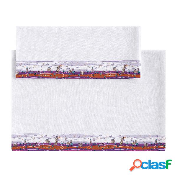 Juego Sabanas + Bajera Funda de Almohada. Italia - 70 x 140