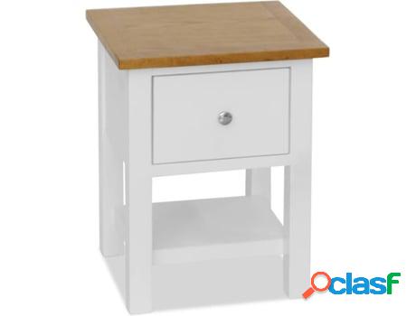 Juego de 2 Mesitas de Noche VIDAXL (Blanco - Madera -