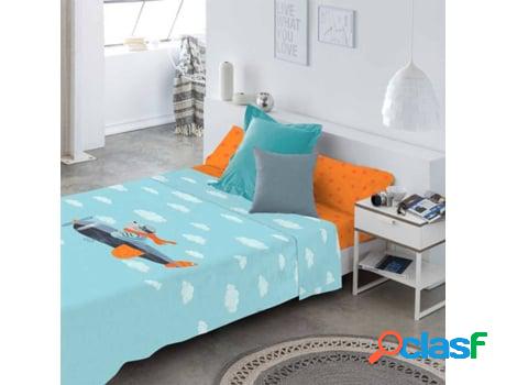 Juego de Sábanas COTTON ARTEAN Aviador (Azul - Cama de 105