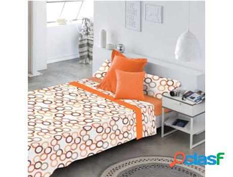 Juego de Sábanas COTTON ARTEAN Popy (Naranja - Cama de 200