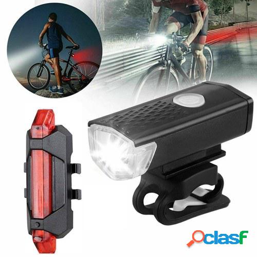 Juego de luces de bicicleta recargables USB ultrabrillantes