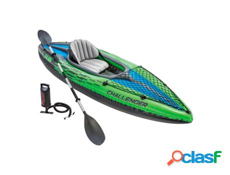 Kayak Hinchable con Remo INTEX Challenger K1 (274 x 76 x 33