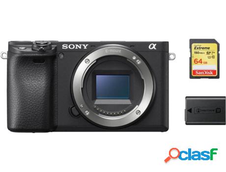 Kit Cámara Mirrorless, Tarjeta SD 64 GB y Batería SONY