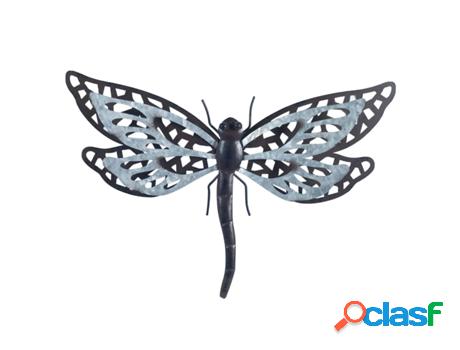 Libélula Con Metal Relieve Adorno Pared Jardín Colección