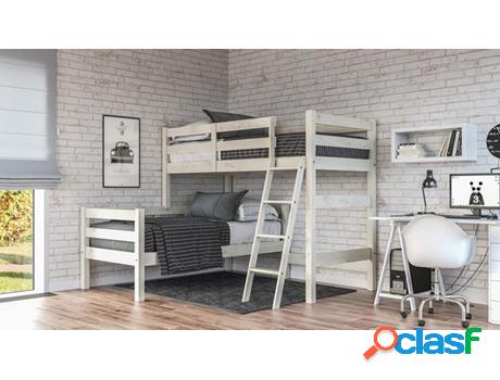 Litera VENPRODIN Forma de L de Madera de Pino Blanco (156 x