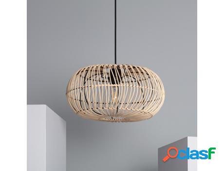 Lámpara Colgante LEDKIA (Beige - E27 - 40 W - Ratán)