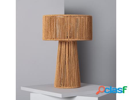 Lámpara de Mesa LEDKIA (Beige - E27 - 40 W - Papel