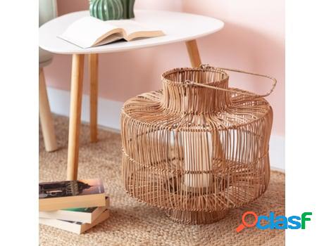 Lámpara de Mesa LEDKIA (Beige - - - Ratán)