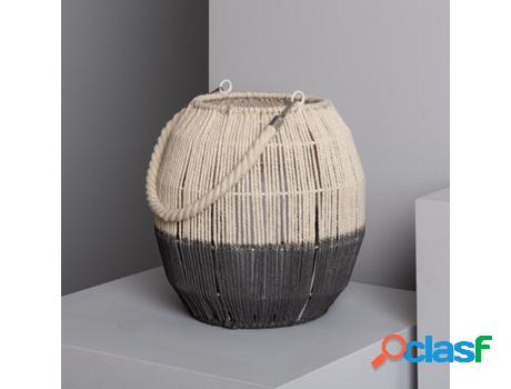 Lámpara de Mesa LEDKIA (Blanco - - - Fibras Naturales)