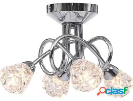 Lámpara de Techo VIDAXL Vidrio Reticulado (160 W - 4 Un)