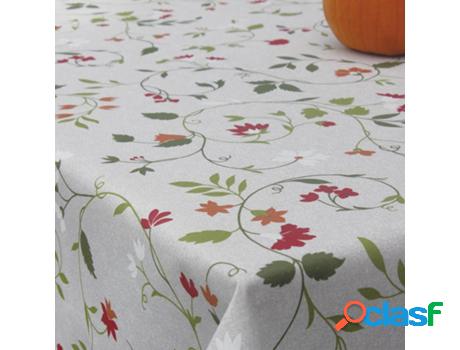 Mantel antimanchas textil floral rollo 1,4 x 25 metros.