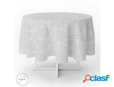 Mantel hule geometrico gris impermeable antimanchas pvc ø