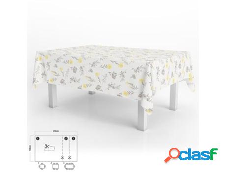 Mantel hule rectangular flores amarillas impermeable