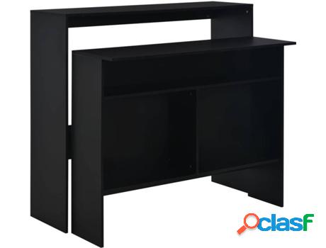 Mesa de Bar VIDAXL (Negro - Madera aglomerada - 130 x 40 x